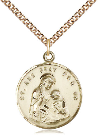 14kt Gold Saint Ann Medal