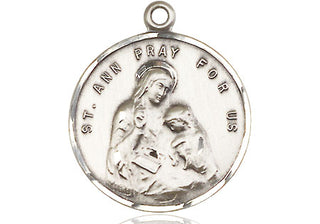 Sterling Silver Saint Ann Medal Catholic Jewelry