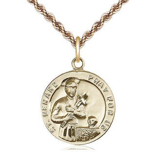 14kt Gold Filled Saint Gerard Medal Catholic Jewelry