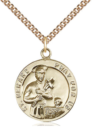 14kt Gold Saint Gerard Medal