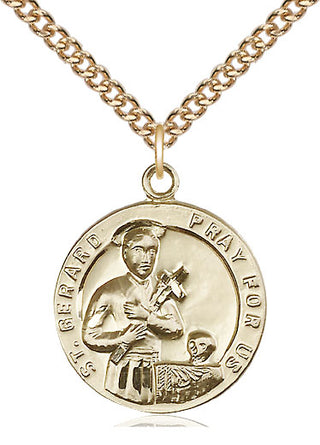 14kt Gold Saint Gerard Medal