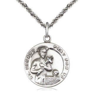Sterling Silver Saint Gerard Medal Catholic Jewelry