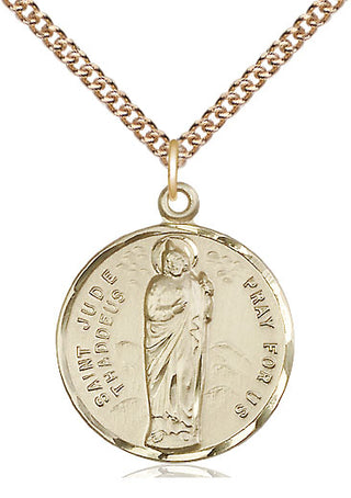 14kt Gold Filled Saint Jude Medal Catholic Jewelry