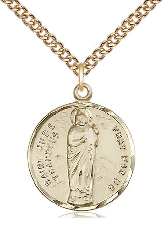 14kt Gold Filled Saint Jude Medal Catholic Jewelry