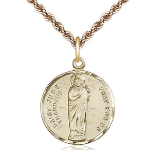 14kt Gold Saint Jude Medal