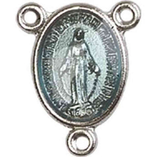 Silver Plate Miraculous Rosary Center Rosary Center