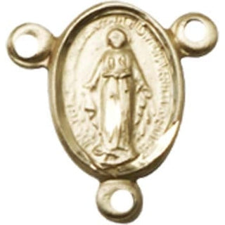 Gold Plate Miraculous Rosary Center Rosary Center