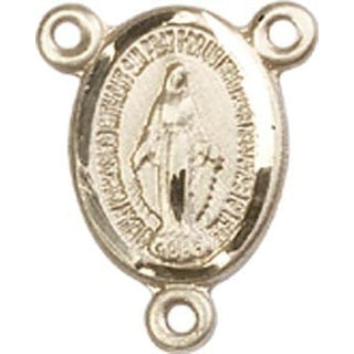14kt Gold Miraculous Rosary Center Rosary Center
