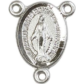 Silver Plate Miraculous Rosary Center Rosary Center