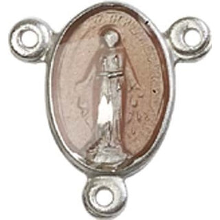 Silver Plate Miraculous Rosary Center Rosary Center
