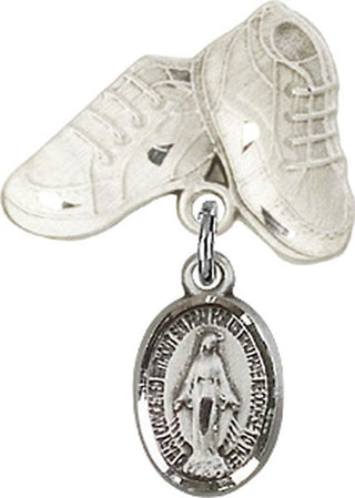 Sterling Silver Baby Boots Miraculous Baby Badge