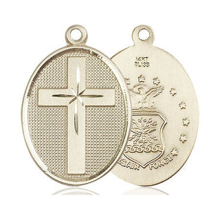 14kt Gold Cross Air Force Medal