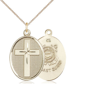 14kt Gold Cross Coast Guard Medal