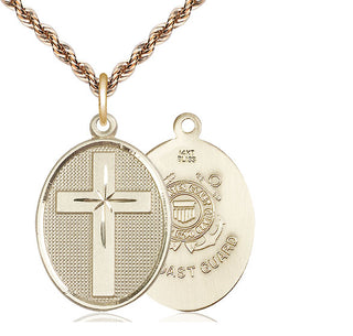 14kt Gold Cross Coast Guard Medal