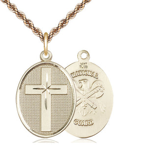 14kt Gold Cross National Guard Medal