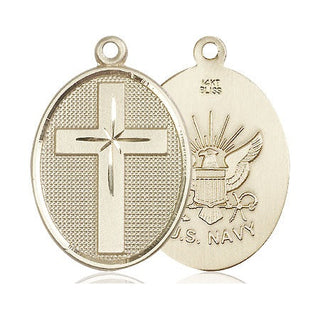 14kt Gold Cross Navy Medal