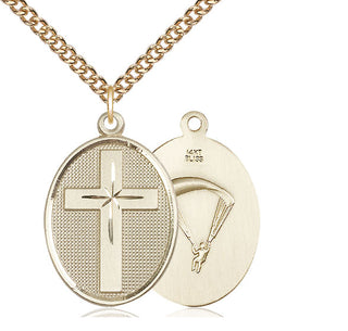 14kt Gold Cross Paratrooper Medal