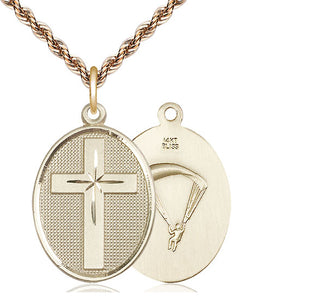 14kt Gold Cross Paratrooper Medal