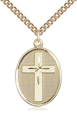 14kt Gold Cross Medal