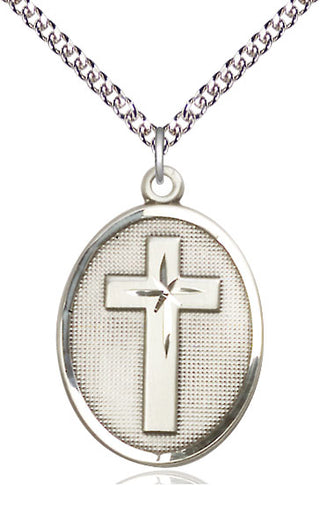 Sterling Silver Cross Medal Catholic Jewelry