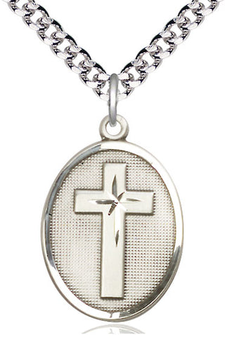 Sterling Silver Cross Medal Catholic Jewelry
