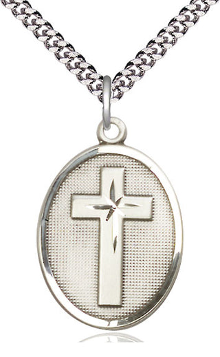 Sterling Silver Cross Medal Catholic Jewelry