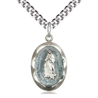 Sterling Silver Our Lady of Guadalupe Medal Catholic Jewelry Engraved Catholic Saint Jewelry