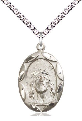 Sterling Silver Ecce Homo Medal Catholic Jewelry Engraved Catholic Saint Jewelry