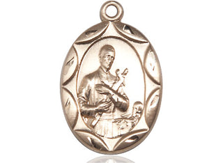 14kt Gold Filled Saint Gerard Medal Engraved Catholic Saint Jewelry