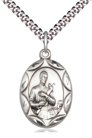 Sterling Silver Saint Gerard Medal Catholic Jewelry Engraved Catholic Saint Jewelry