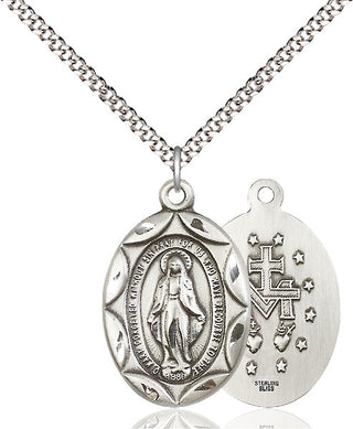 Pewter Miraculous Medal Catholic Jewelry