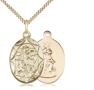 14kt Gold Filled Saint Michael the Archangel Medal Catholic Jewelry