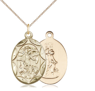 14kt Gold Filled Saint Michael the Archangel Medal Catholic Jewelry