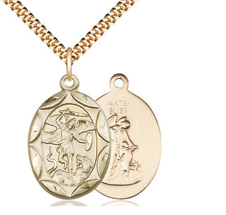 14kt Gold Filled Saint Michael the Archangel Medal Catholic Jewelry