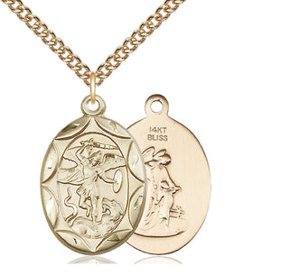 14kt Gold Saint Michael the Archangel Medal