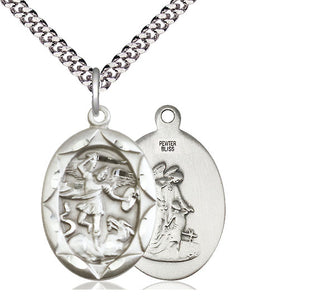 Pewter Saint Michael the Archangel Medal Catholic Jewelry
