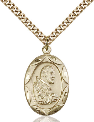Gold-Filled St. Pio of Pietrelcina Pendant
