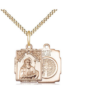 14kt Gold Filled Saint Benedict Medal Religious Jewelry