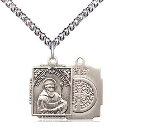 Sterling Silver Saint Benedict Medal Religious Jewelry