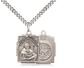 Sterling Silver Saint Benedict Medal Religious Jewelry