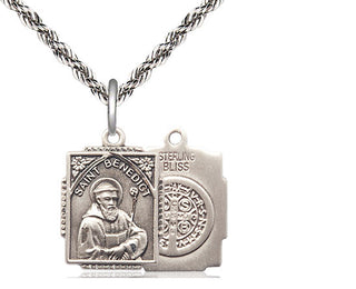 Sterling Silver Saint Benedict Medal Religious Jewelry