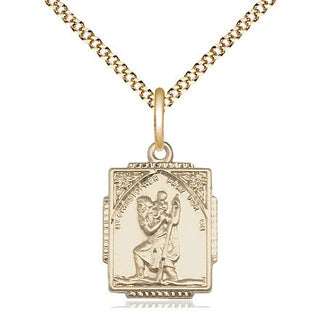 14kt Gold Filled Saint Christopher Medal Religious Jewelry Engraved Catholic Saint Jewelry