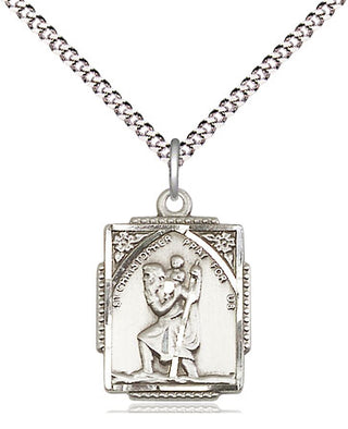 Pewter Saint Christopher Medal Religious Jewelry Engraved Catholic Saint Jewelry
