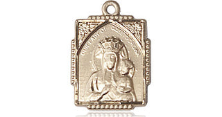 14kt Gold Filled Our Lady of Czestochowa Medal Engraved Catholic Saint Jewelry