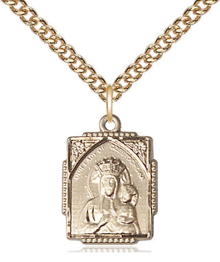 14kt Gold Filled Our Lady of Czestochowa Medal Religious Jewelry Engraved Catholic Saint Jewelry