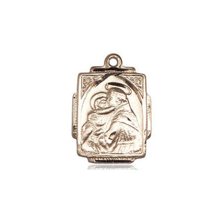 14kt Gold Filled Saint Anthony Medal Engraved Catholic Saint Jewelry