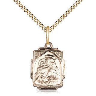 14kt Gold Filled Saint Anthony Medal Religious Jewelry Engraved Catholic Saint Jewelry