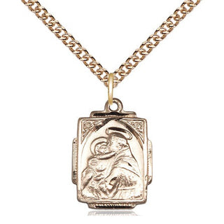 14kt Gold Filled Saint Anthony Medal Religious Jewelry Engraved Catholic Saint Jewelry