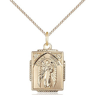 14kt Gold Filled Divine Mercy Medal Religious Jewelry Engraved Catholic Saint Jewelry