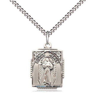 Sterling Silver Divine Mercy Medal Religious Jewelry Engraved Catholic Saint Jewelry